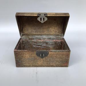 朕堂复古中式古典铜盒雕花铜箱 仕女手饰盒收纳铜盒子结婚礼送小