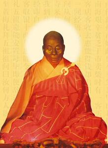 结缘六祖慧能祖师禅宗六祖肉身佛曹溪惠能大师金身佛像画相纸塑封