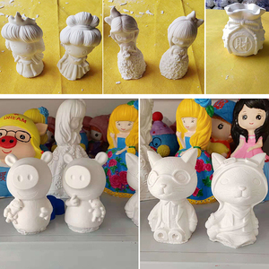 石膏模具石膏像模l型玩具白胚石膏像娃娃公园摆摊开店情侣y398