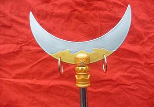 2021月g牙铲西游记沙僧水浒传鲁智深兵器道具不锈钢月牙铲禅杖武