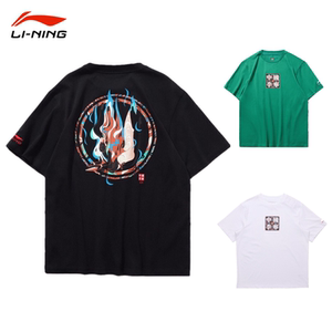中国李宁t恤2021夏季新款敦煌莫高窟飞天短袖男女情侣运动半袖潮