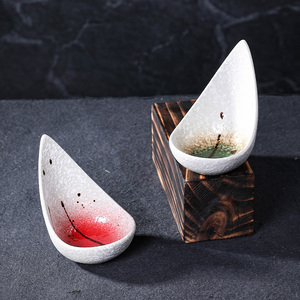 日式刺身摆盘装饰创意月牙碟料理菜品冷菜碟海鲜姿造点缀拼盘摆件