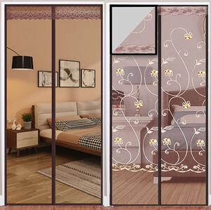 玻璃门防晒门帘室外免打孔家用隔断夏季自动闭合店铺加密定做沙门