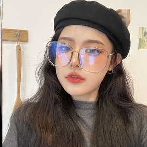 装饰眼镜网红女无度数女士时尚适合大脸的眼镜框胖脸大圆脸韩版