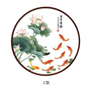 吉祥九尾鱼图玄关图