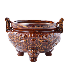 家用供佛室内寺庙供奉色三足香炉祭祀上香香薰大香炉佛具用品香插