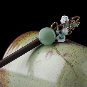 汉服发饰步摇发簪梦莲古风头饰束发盘发簪子古装配饰女挽发木簪