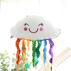 太阳花铝膜气球儿童生日装饰布置宝宝周岁百天气球装饰彩虹笑脸