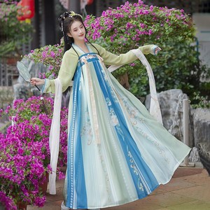 与花说汉服七彩霓裳【沐晴】原创汉服女齐胸襦裙古装中国风白菜价