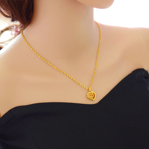 老凤祥云黄金18k首饰金真金项链女士永不掉色999小香风吊坠狐狸