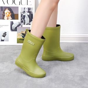 下雨天穿的女鞋雨鞋女款凉鞋大筒围女装雨鞋透明成人短筒雨鞋防水