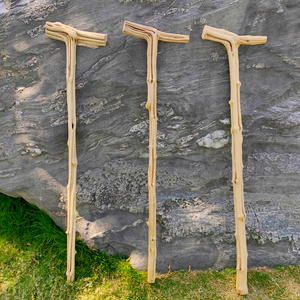 新款.新老年人徒步拐杖防滑实木一体拐棍木头老人用手杖藤木拐仗