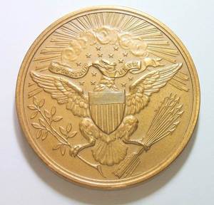 [街角]美国1882年共济会白头鹰美国徽百年高浮雕精制超大铜章62mm