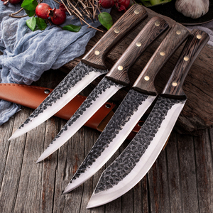 龙泉手工锻打肉联厂剔骨杀猪刀尖刀卖肉专用分割剥皮刀屠夫割肉刀