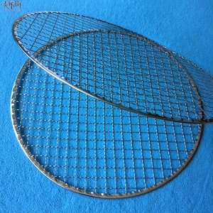 包邮韩式一次性烤肉篦子 铁丝镀锌包边圆形烧烤网片 炭炉十字网格