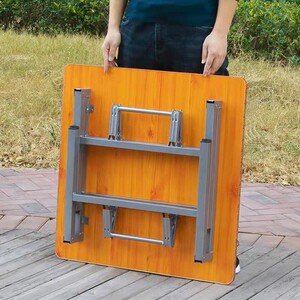 普通吃饭方桌80×80变圆桌餐桌牌桌4人小折叠方桌1米正方形高60