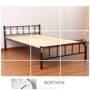 单层铁架床铁艺床单人床0.9米1米1.2米1.5米双人床出租屋经济床