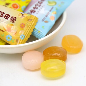 喔喔日系水果味硬糖白桃陈皮哈密瓜糖散装结婚喜庆宴喜糖果包邮