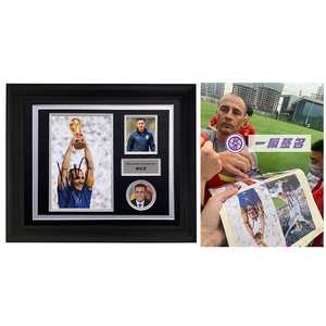 卡纳瓦罗 亲笔签名 6寸照片 裱框 一瞬签名 含证书