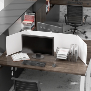 桌面隔板加高免打孔电脑桌侧面隐私屏风工位格挡围办公桌隔断挡板