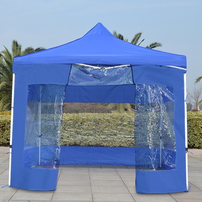 四角摆摊伞户外帐篷折叠四脚大棚广告遮阳雨棚棚子封闭透明伸缩.