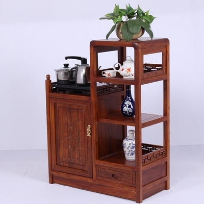 茶水柜纯净水桶柜中式实木小茶桌茶叶柜边柜餐边柜酒水柜茶柜红木