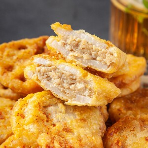 080人付款淘宝香脆耦合香脆商用鸡肉油炸莲藕黄金耦盒藕饼油炸小吃