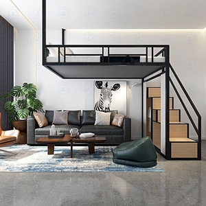 承颜阁楼式床高架床单上层复式二楼床悬空床小户型节省空间公寓铁