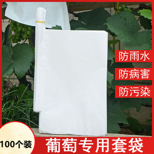 白色全木浆葡萄套袋葡萄袋葡萄果袋防水防虫带防鸟带铁丝气孔