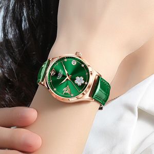 官方正品浪琴手表女士机械表防水小绿表合佳鑫瑞士进口名牌潮女表