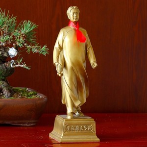 毛主席青年像毛泽东去安源像毛爷爷青年铜像塑像摆像客厅书房装饰