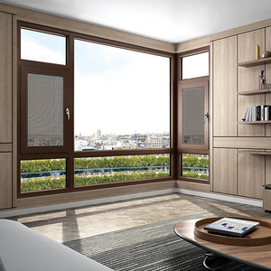 断桥铝平开窗铝合金隔音隔热窗户落地封阳台防水中空钢化玻璃定制