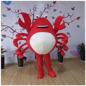 螃蟹卡通人偶服装定制海鲜动物玩偶服螃蟹行走表演服套装cos道具