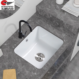 东鹏陶瓷台下盆加深大容量小尺寸洗衣盆阳台水池超深大小号窄长宽