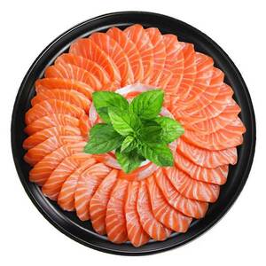 当天切片冰鲜三文鱼刺身盒装 新鲜生鱼片刺身寿司海鲜拼盘套餐