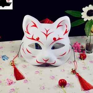 创意个性面具头戴l式多款猫头手绘鬼脸女生妖狐美女甜美公园神秘