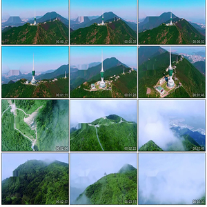 梧桐山航拍深圳电视塔盐田港码头货柜集装箱好汉坡视频素材