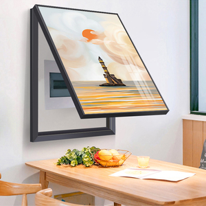 北欧电表箱装饰画竖款免打孔配电箱电匣盒遮挡挂画风景现代简约