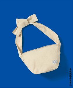 乘风破浪在日本代购 yuya x beams dot 棉质帆布系带斜挎包男女款