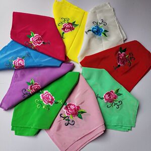 戏曲戏剧手帕 绣花花旦小姐手绢 旗袍配饰京剧豫剧越剧丫鬟手绢