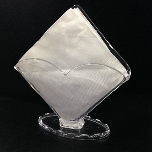 餐巾纸架托饭店纸巾盒桌面立式纸巾架透明亚克力餐方形纸托西餐厅