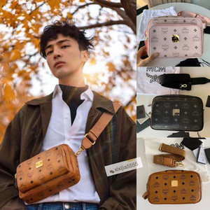 韩国*mcm*女包经典印花小号相机包 赵丽颖同款单肩斜挎方包腰包男