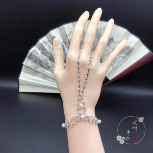 买一送一古装欢天喜地七仙女灵石戒指一体手链分开链古风仙女手链