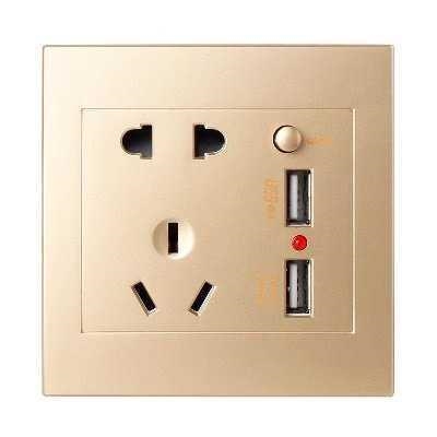 86面开关欧德力座五孔带sbu插五孔插板双u座壁插座usb插座型家用