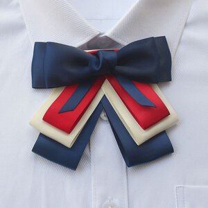 复古衬衣西装女式韩版女生装饰服务员领结英伦风有扣丝带衬衫上衣