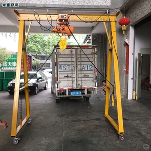 手动龙门吊架小型移动模具吊车可定做重型工字钢三角架龙门架简易