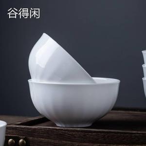 景德镇高白瓷餐具创意陶瓷碗饭碗米饭碗面碗个性陶瓷碗高岭土瓷质