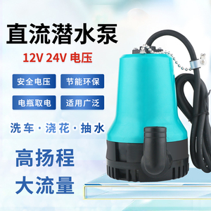 直流水泵12V24V微型水泵家用抽水机农用浇地小型潜水泵船用舱底泵