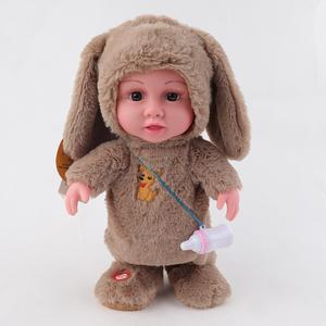 欧洲进口代日本lenle伶俐仿真娃娃玩具婴儿女孩洋娃娃软胶安抚陪
