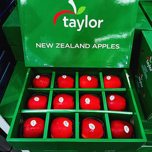 正宗新西兰进口红玫瑰苹果4122礼盒装大果12个新鲜水果脆甜红苹果